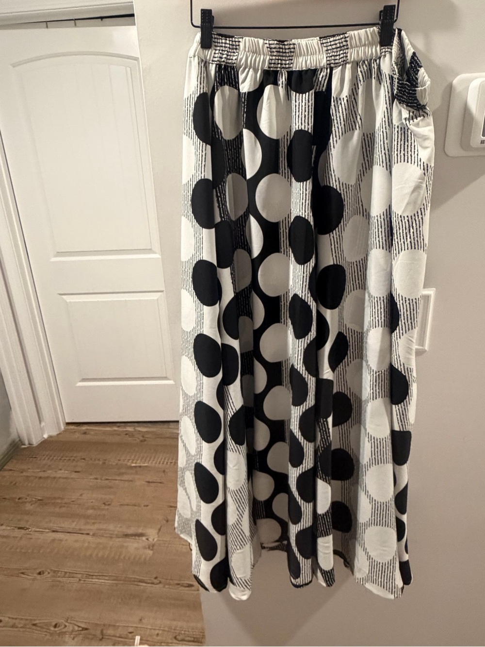 Cato Black and White Polka Dot Maxi Skirt
